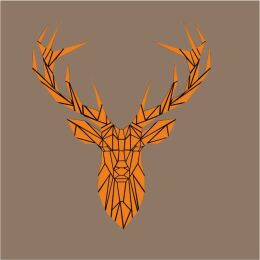 Hubertus Herren T-Shirt mit Stick"Hirsch"