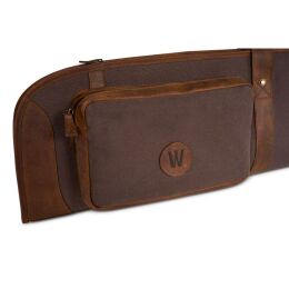 Waidmanns Leder/Canvas Futteral Amos Braun/Braun