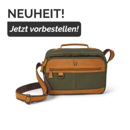 Waidmanns Leder/Canvas Umhängetasche
