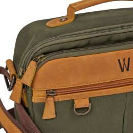 Waidmanns Leder/Canvas Umh&auml;ngetasche