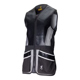 Browning Shooting Vest, Prosport, Leather, Grey XL