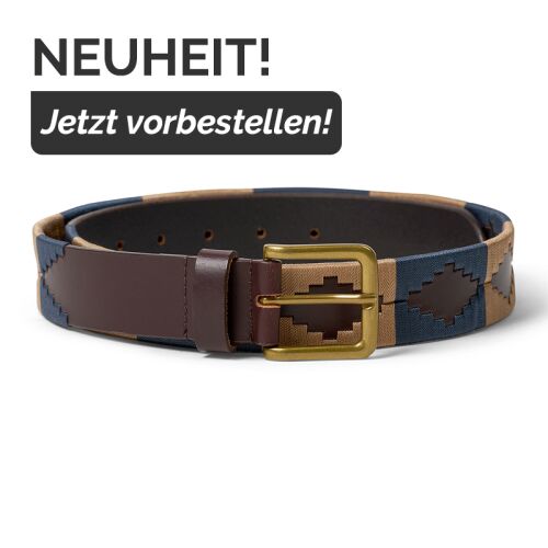 Waidmanns Unisex Pologürtel Blau Beige