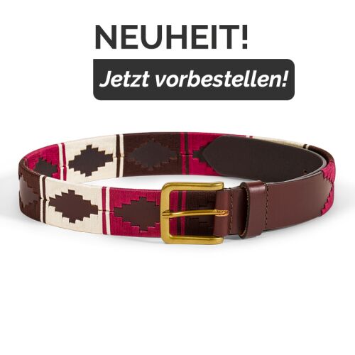 Waidmanns Unisex Pologürtel Marley Pink Weiß