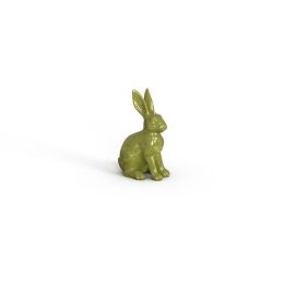 Engels Kerzen Gelackte Objektkerze Hase Glanz-Lack Olive