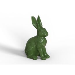 Engels Kerzen Gelackte Objektkerze Hase Glanz-Lack Olive