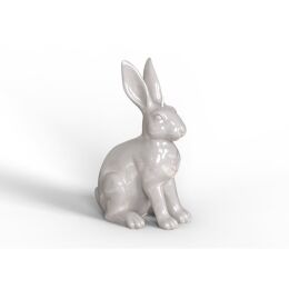 Engels Kerzen Gelackte Objektkerze Hase Glanz-Lack Olive