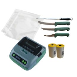 Tendy Set 1 - Etikettendrucker, Schlachtset, Etiketten, Vakuumbeutel