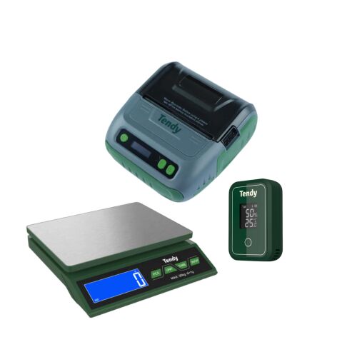 Tendy Set 4- Etikettendrucker, Tischwaage, Morgen Timer