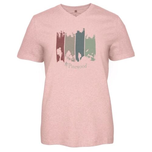 Pinewood Damen T-Shirt Finnveden Recycled Outdoor D.Pink...