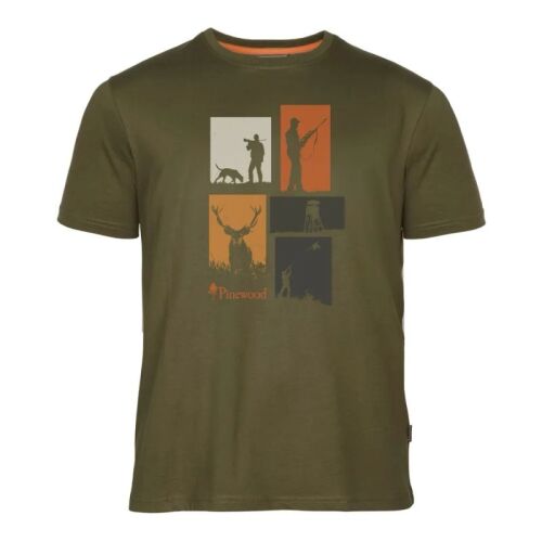 Pinwood Herren T-Shirt Hunting Olive Melange