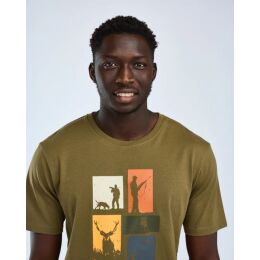 Pinwood Herren T-Shirt Hunting Olive Melange