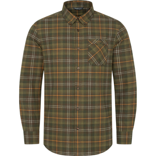 Blaser Herren Hemd Julian Flanell Grün/Offwhite/Orange