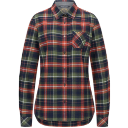 Blaser Damen Bluse Martina Flanell Dunkel Oliv/Rot