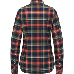 Blaser Damen Bluse Martina Flanell Dunkel Oliv/Rot