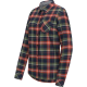 Blaser Damen Bluse Martina Flanell Dunkel Oliv/Rot
