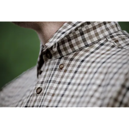 H&auml;rkila Herren Hemd Milford Blue/Beige Check