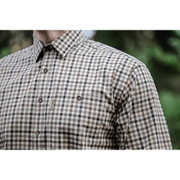 H&auml;rkila Herren Hemd Milford Blue/Beige Check