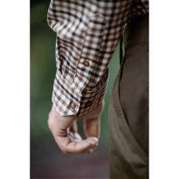H&auml;rkila Herren Hemd Milford Blue/Beige Check