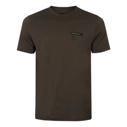 Härkila Herren T-Shirt Logo Brand Shadow Brown/Ttarmac