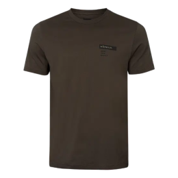 Härkila Herren T-Shirt Logo Brand Shadow Brown/Ttarmac
