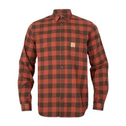 Härkila Herren Hemd Scandinavien Autumn Orange Check