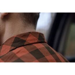 H&auml;rkila Herren Hemd Scandinavien Autumn Orange Check
