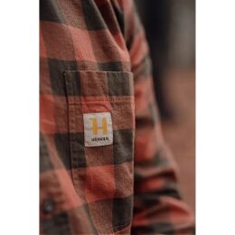 H&auml;rkila Herren Hemd Scandinavien Autumn Orange Check