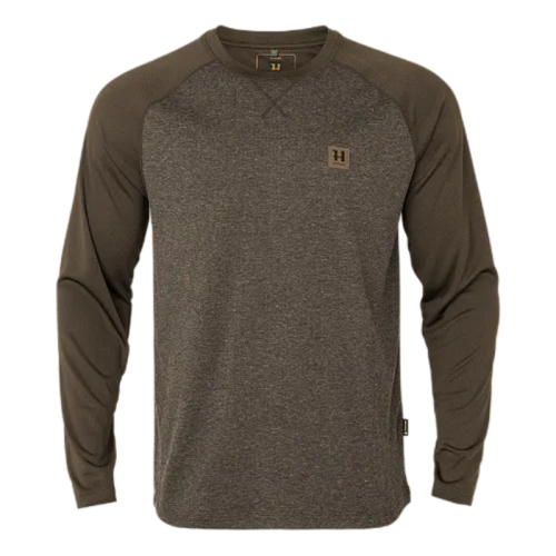 Härkila Herren Langarmshirt Kodiak CleverWool Dark Hunting Green