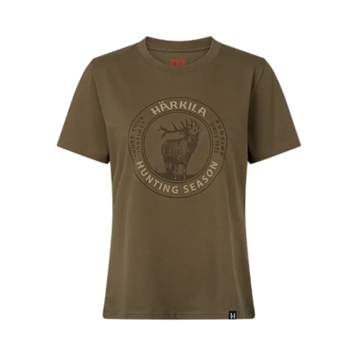 Härkila Damen T-Shirt Stag Badge Beech