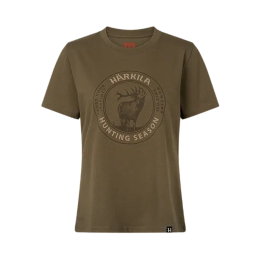 Härkila Damen T-Shirt Stag Badge Beech