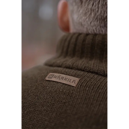 H&auml;rkila Herren Half-Zip Annaboda WSP Knit Demitasse Brown