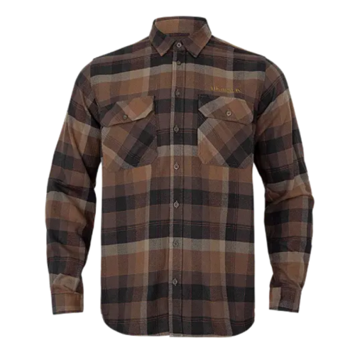 Härkila Herren Hemd Asmund Rust Brown Check