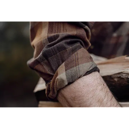 H&auml;rkila Herren Hemd Asmund Rust Brown Check
