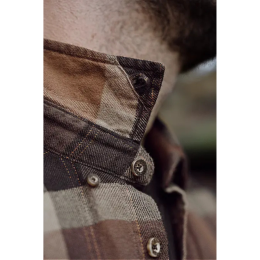 H&auml;rkila Herren Hemd Asmund Rust Brown Check