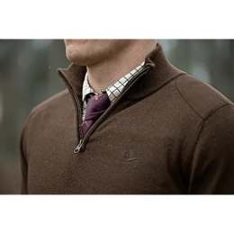 Seeland Herren Pullover Pine mit halben Rei&szlig;verschluss Dark Brown