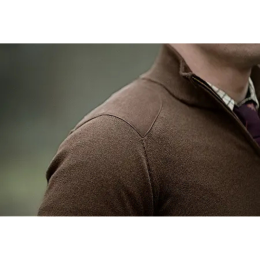 Seeland Herren Pullover Pine mit halben Rei&szlig;verschluss Dark Brown
