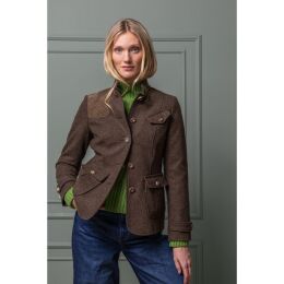 Habsburg Damen Jacke Indoor aus Schurwolle Filippa Schlamm