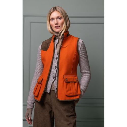 Habsburg Damen Outdoor Gilet aus Schurwolle Falkenstein Orange