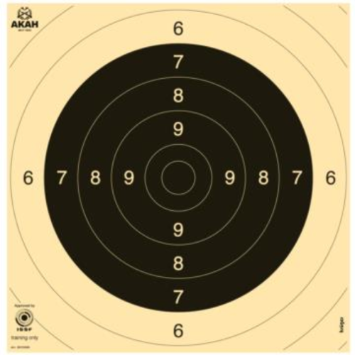AKAH DSB-Scheibe aus Karton für Gebrauchspistole 25m, freie Pistole 50m und KK 100m