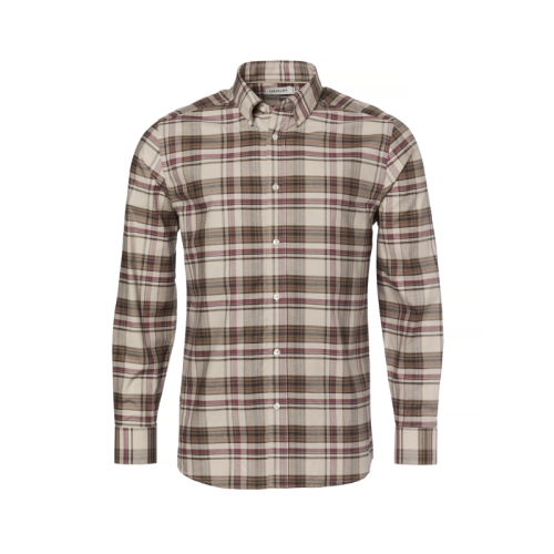 Chevalier Herren Shirt Betley Regular Fit Millet Brown Checked