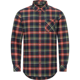 Blaser Herren Hemd Martin Flanell Dunkel Oliv/Rot