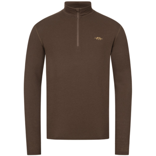 Blaser Herren Pullover Jonar HZ Merino Base Layer Dunkelbraun