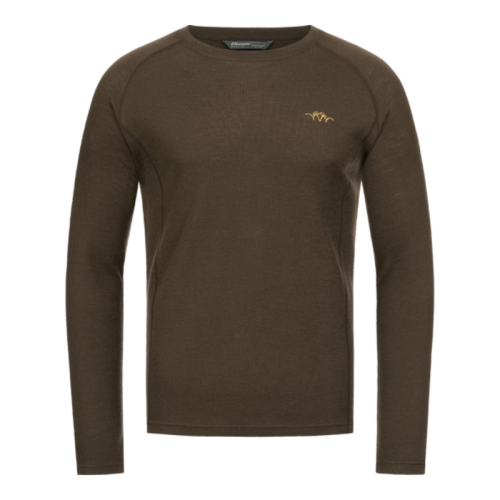 Blaser Herren Pullover Jonar Roundneck Merino Baser Layer Dunkelbraun
