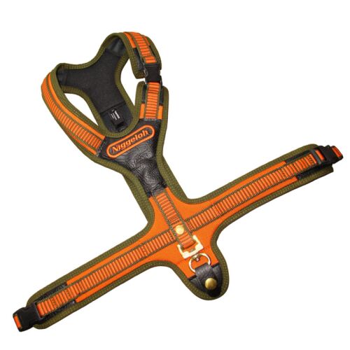 Niggeloh Hundegeschirr Follow orange/oliv S