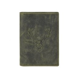 Greenburry Jagdscheinetui Leder &quot;Vintage Hunting&quot; Royal Stag Hirsch