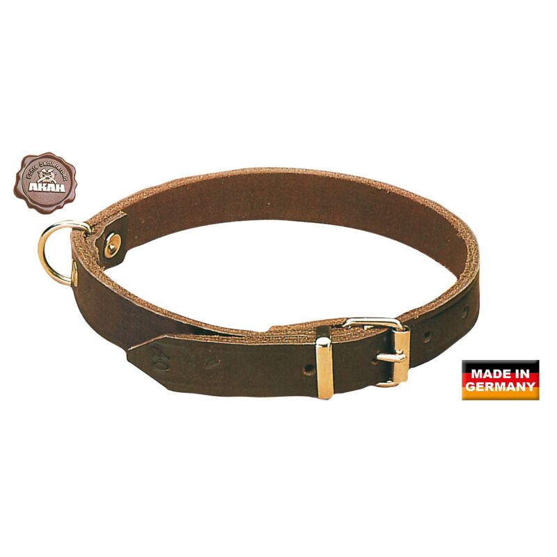 AKAH Halsband dunkel genietet 50cm