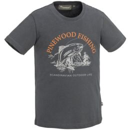 Pinewood T-Shirt Fish Antracite