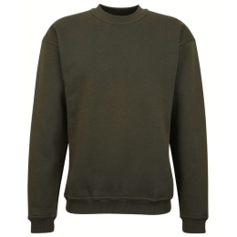 Hubertus Pullover Rundhals oliv