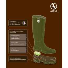 Aigle Unisex Gummistiefel Parcours 2 Vario Braun 36