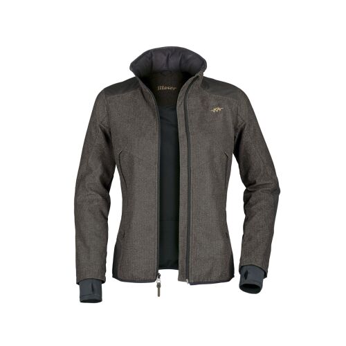 Blaser Damen Jacke Andrea Vintage Softshell Braun/ Mélange